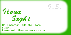 ilona saghi business card